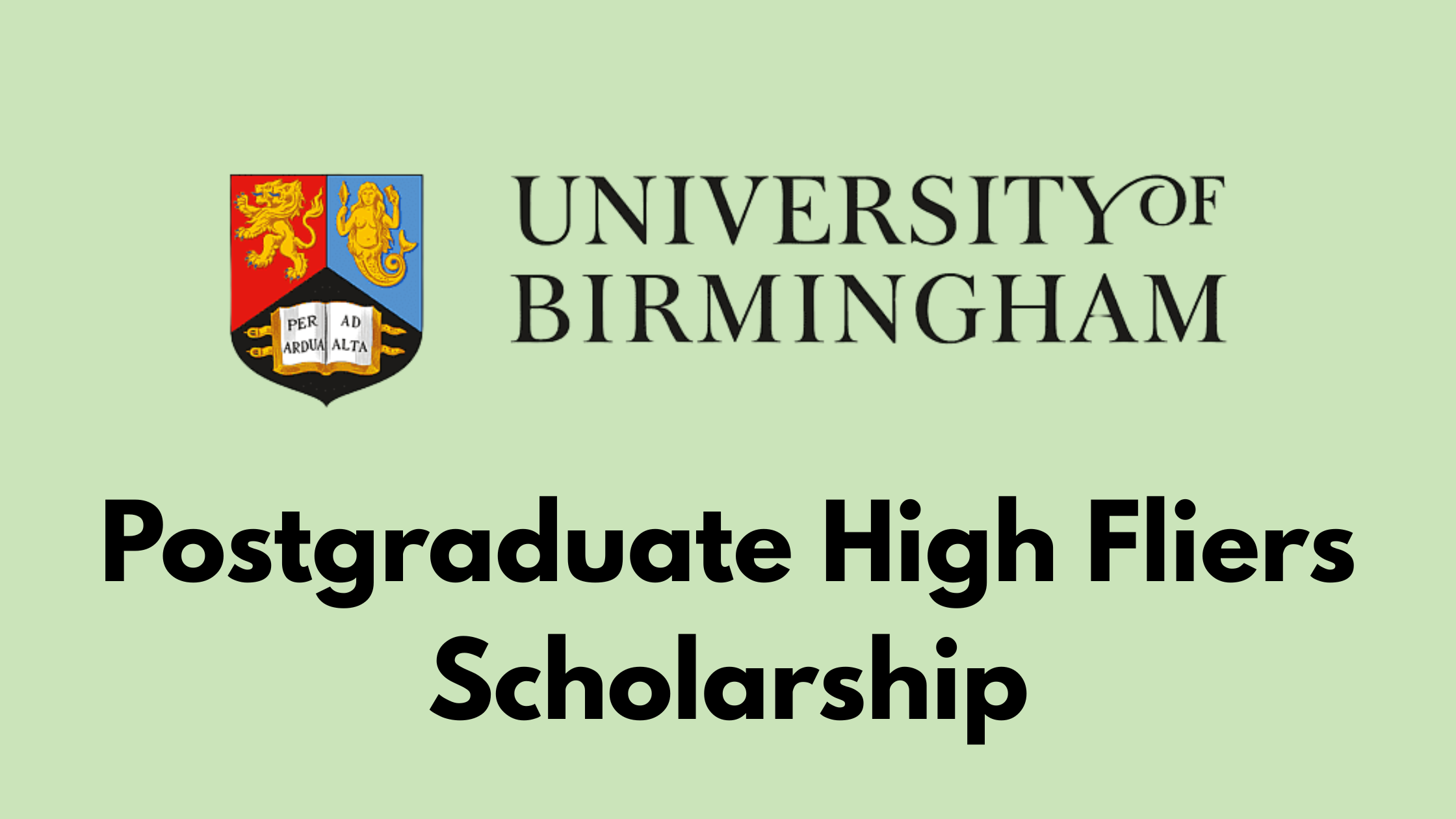 Postgraduate High Fliers Scholarship